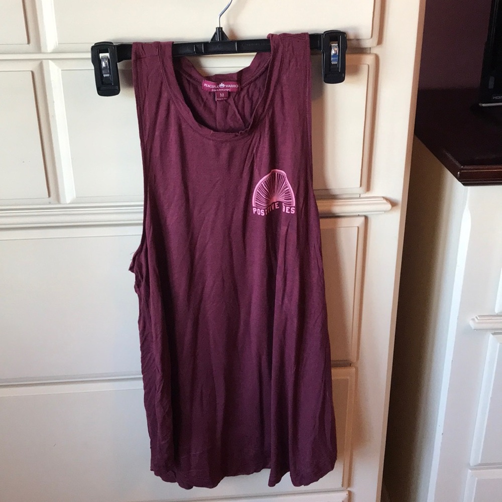 “Positive Vibes” work athletic tanktop